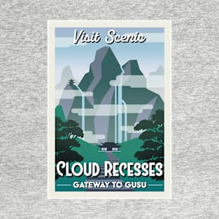 Visit Cloud Recesses retro travel poster T-Shirt